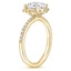 18K Yellow Gold Flor Halo Diamond Ring, smallside view