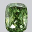 1.44 Ct. Fancy Vivid Green Cushion Lab Grown Diamond