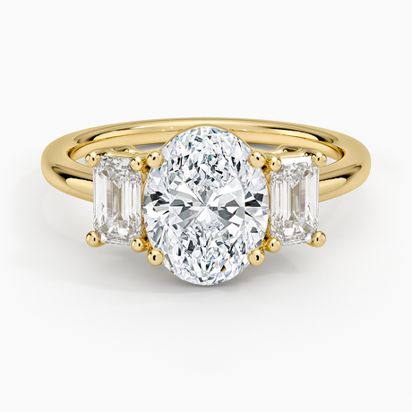 18K Yellow Gold Luxe Rhiannon Three Stone Diamond Ring (3/4 ct. tw.)