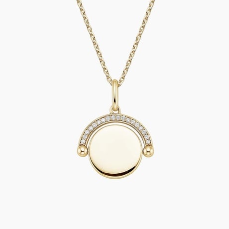 Rotating Engravable Diamond Pendant