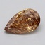 4.04 Ct. Light  Brown Pear Lab Grown Diamond