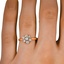 The Eisa Ring, smallzoomed in top view on a hand