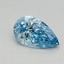 0.60 Ct. Fancy Vivid Blue Pear Lab Grown Diamond