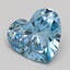 2.10 Ct. Fancy Intense Blue Heart Lab Grown Diamond