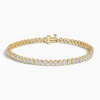 Bezel Oval Lab Diamond Tennis Bracelet (3 ct. tw.)