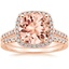 14KR Morganite Odessa Diamond Ring (1/5 ct. tw.) with Sonora Diamond Ring (1/8 ct. tw.), smalltop view