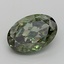 3.32 Ct. Fancy Vivid  Green Oval Lab Grown Diamond