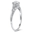 The Roselyn Ring, smalltop view on a hand