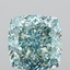 3.28 Ct. Fancy Vivid Green Cushion Lab Grown Diamond
