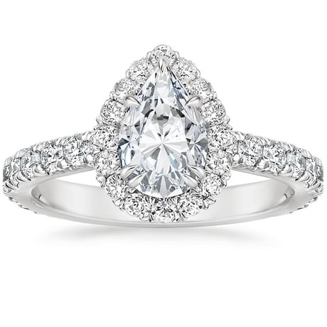 18K White Gold Luxe Sienna Halo Diamond Bridal Set (1 3/8 ct. tw.)