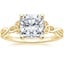 18K Yellow Gold Celtic Love Knot Ring, smalltop view