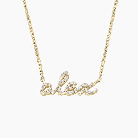 Script Diamond Name Necklace - Brilliant Earth