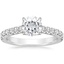 18K White Gold Sienna Half Coverage Diamond Ring, smalltop view