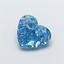 1.17 Ct. Fancy Vivid  Blue Heart Lab Grown Diamond