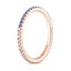 14K Rose Gold Ballad Eternity Sapphire and Diamond Ring, smallside view