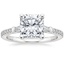 18K White Gold Luxe Tapered Baguette Three Stone Diamond Ring (1/4 ct. tw.), smalltop view