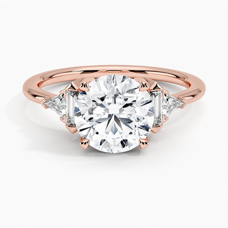 14K Rose Gold Edie Art Deco Diamond Ring