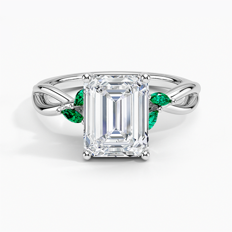 Engagement Ring With Emeralds