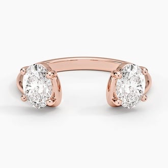 Oval Lab Diamond Trio Stacking Ring (1 ct. tw.) in 14K Rose Gold