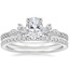 Platinum Iris Diamond Ring (1/3 ct. tw.) with Luxe Ballad Diamond Ring (1/4 ct. tw.)