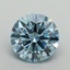 1.01 Ct. Fancy Vivid Blue Round Lab Grown Diamond