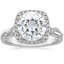 18K White Gold Petite Twisted Vine Halo Diamond Ring (1/4 ct. tw.), smalltop view