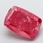 7.36 Ct. Fancy Vivid  Red Cushion Lab Grown Diamond