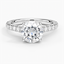 18K White Gold Sienna Half Coverage Diamond Ring, smalltop view