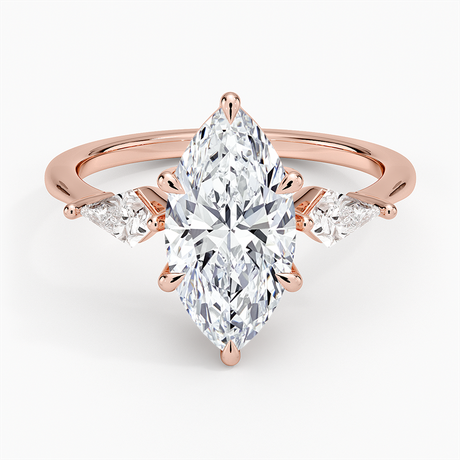 14K Rose Gold Luxe Cometa Three Stone Diamond Ring (1/3 ct. tw.)