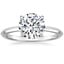 18K White Gold Hazel Solitaire Ring, smalltop view