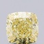 1.1 Ct. Fancy Yellow Cushion Lab Grown Diamond