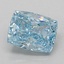 1.58 Ct. Fancy Vivid Blue Cushion Lab Grown Diamond