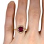 The Zahna Ring, smallzoomed in top view on a hand