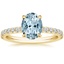 18KY Aquamarine Amelie Diamond Ring (1/3 ct. tw.), smalltop view