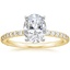 18K Yellow Gold Petite Shared Prong Three-Quarter Coverage Diamond Ring (1/3 ct. tw.), smalltop view
