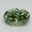 2.00 Ct. Fancy Vivid Green Oval Lab Grown Diamond