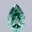 2.02 Ct. Fancy Vivid Green Pear Lab Grown Diamond