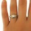 The Madison Ring, smalltop view on a hand