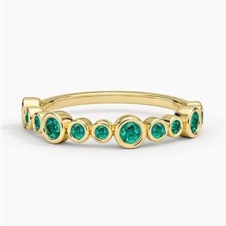 Portofino Bezel Lab Emerald Ring