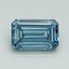 0.90 Ct. Fancy Vivid Blue Emerald Lab Grown Diamond