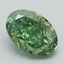 3.04 Ct. Fancy Vivid Green Oval Lab Grown Diamond