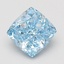1.60 Ct. Fancy Vivid Blue Cushion Lab Grown Diamond