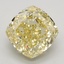 3.40 Ct. Fancy Intense Yellow Cushion Lab Grown Diamond