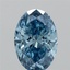 1.02 Ct. Fancy Vivid Blue Oval Lab Grown Diamond
