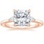 14K Rose Gold Aria Perfect Fit Three Stone Diamond Ring, smalltop view