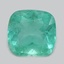 7.0x6.8mm  Green  Cushion   Emerald