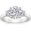 18K White Gold Petite Three Stone Trellis Diamond Ring (1/3 ct. tw.), smalltop view