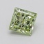 0.59 Ct. Fancy Vivid  Green Princess Lab Grown Diamond