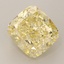 2.76 Ct. Fancy Vivid Yellow Cushion Lab Grown Diamond