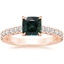 14K Rose Gold Sienna Half Coverage Diamond Ring, smalltop view